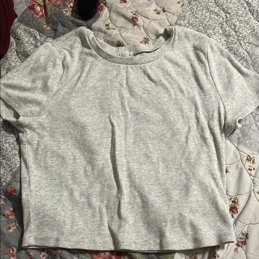 garage gray baby tee